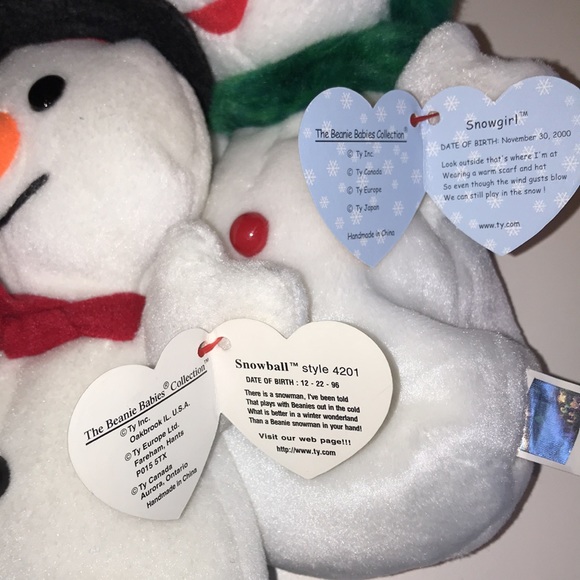 Set of 4 holiday Ty Beanie Babies - Picture 3 of 9